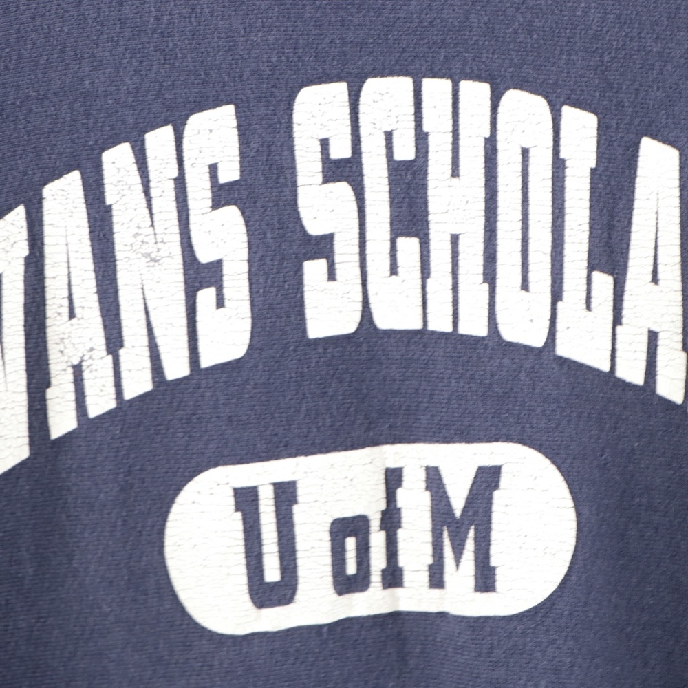 Vintage 90s University of Michigan Sweatshirt Blue - Picture 5 of 9